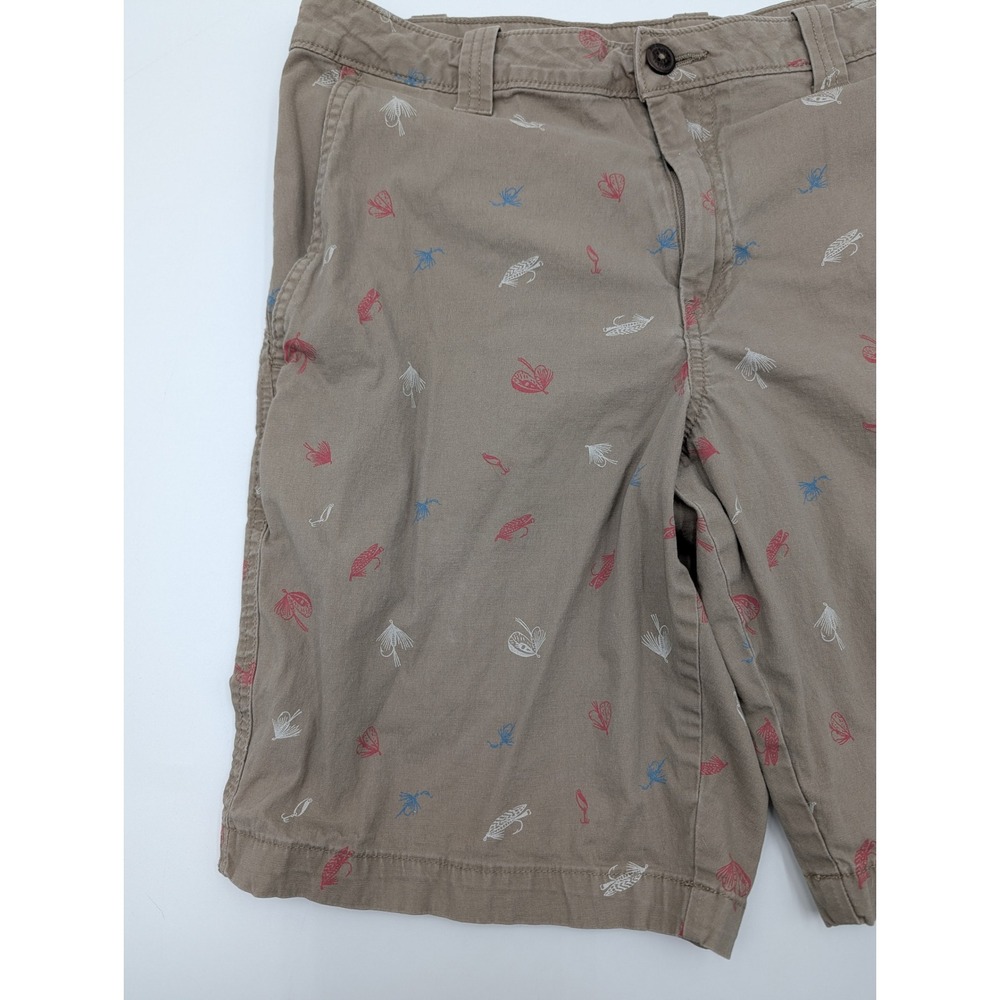 Magellan Outdoors Mens Khaki Fishing Lures Print‎ Shorts Size 30W - Picture 2 of 10